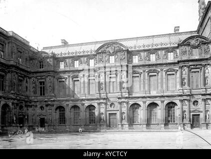 Palais du Louvre - Galerie Henri II, grande Cour - Paris - Médiathèque de l'architecture et du patrimoine - APMH 00012015 Stockfoto