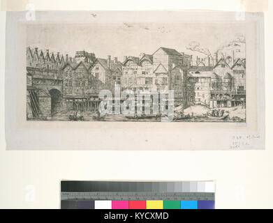 Eine Darstellung von Paris aus dem späten 17. Jahrhundert mit seinen Straßen, Gebäuden und Stadtstrukturen, die frühe Stadtentwicklung und Architekturgeschichte veranschaulicht. Stockfoto