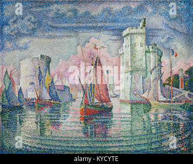 Paul Signac, 1921, Entrée du port De La Rochelle, Öl auf Leinwand, 130,5 x 162 cm, Musée d ' Orsay Stockfoto