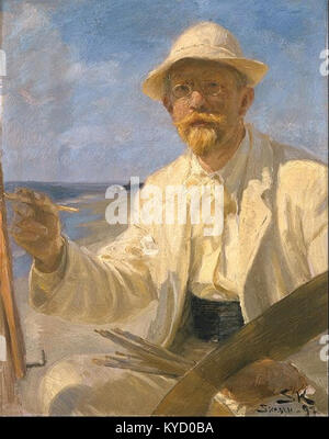 Peder Severin Krøyer - Selbstporträt - Google Kunst Projekt Stockfoto