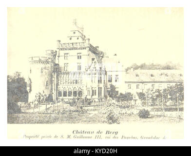 Bild der Château de Berg, einer historischen Burg in Luxemburg, die für ihre Architektur und ihre Nutzung als königliche Residenz in Verbindung mit der großherzoglichen Familie bekannt ist. Stockfoto
