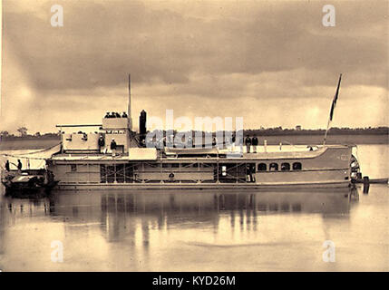 Foto der Französische kanonenboot Éclair in Tonkin, 1884. Stockfoto