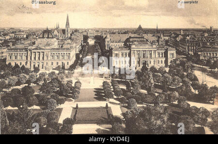 Place de la République et Avenue de la Liberté (Straßburg) Vers 1910 (carte Postale) Stockfoto