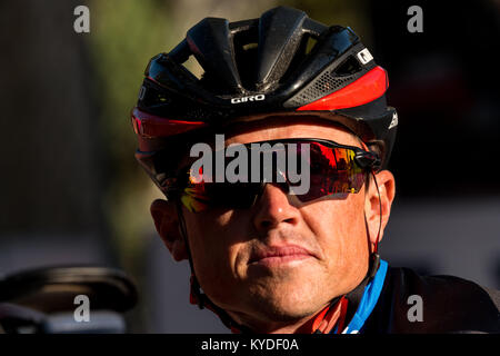 Adelaide, South Australia, Australien. 14 Jan, 2018. Simon Gerrans, Team BMC an der Völker Wahl Classic criterium zu Beginn der Tour Down Under, Australien am 14. Januar 2018 Credit: Gary Francis/ZUMA Draht/Alamy leben Nachrichten Stockfoto