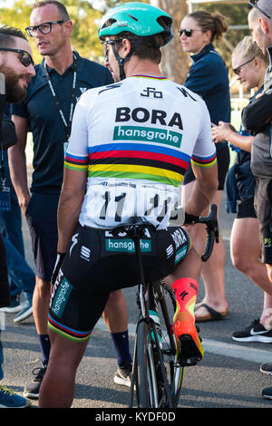 Adelaide, South Australia, Australien. 14 Jan, 2018. Peter Sagan an der Völker Wahl Classic criterium zu Beginn der Tour Down Under, Australien am 14. Januar 2018 Credit: Gary Francis/ZUMA Draht/Alamy leben Nachrichten Stockfoto