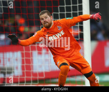 Koeln, Deutschland. 14 Jan, 2018. Köln, Deutschland, 14. Januar 2018, Bundesliga, Spieltag 18, 1. FC Köln gegen Borussia Mönchengladbach: Torhüter Timo Horn (Koeln). Credit: Jürgen Schwarz/Alamy leben Nachrichten Stockfoto