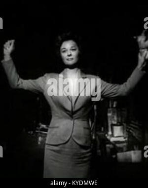 Werbestille der US-amerikanischen Schauspielerin Susan Hayward aus dem Trailer des Films I Want to Live! Aus dem Jahr 1958, in dem sie ihre Rolle in dem Krimi-Drama basierend auf einer wahren Geschichte darstellt. Stockfoto