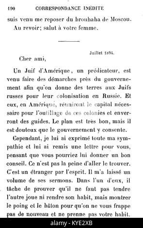 Ein Auszug aus Leo Tolstois unveröffentlichter Korrespondenz, der Einblicke in seine persönlichen Überzeugungen, seine literarische Philosophie und seine sozialen Beobachtungen bietet. Stockfoto