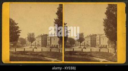 Oberen Main St. Showing Commons im Vordergrund, 4-geschossige Gebäude hinaus aus Robert N. Dennis Sammlung von stereoskopischen Ansichten Stockfoto