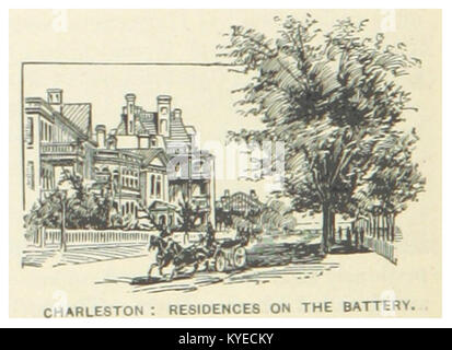 Foto von Residences on the Battery in Charleston, South Carolina, mit Architektur aus der Zeit vor dem Bürgerkrieg, historischem Stadtbild und malerischem Blick auf das Wasser entlang des Hafens. Stockfoto