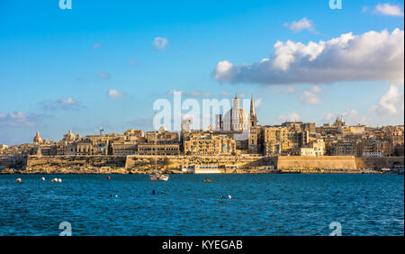 Blick von Valletta, der Hauptstadt von Malta Stockfoto