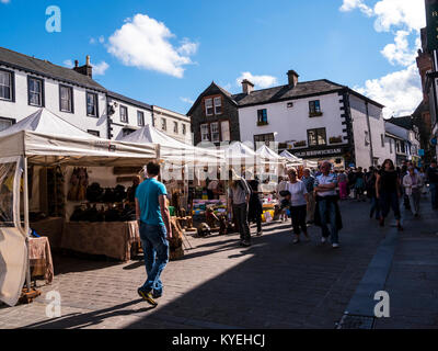 Die Stadt Keswick im Lake District in Nordengland Stockfoto