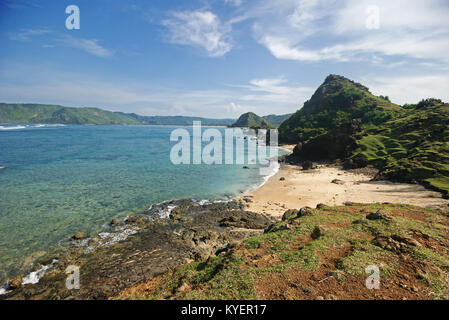 Tanjung Aan Strand, Lombok, Nusa Tenggara, Indonesien Stockfoto