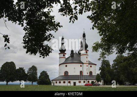 Kirche der Heiligen Dreifaltigkeit (Dreifaltigkeitskirche Kappl) von Deutschen Barock Architekten Georg Dientzenhofer und in 1685-1689 in der Nähe von Waldsassen in der Oberpfalz, Bayern, Bayrisch, Deutschland gebaut. Stockfoto