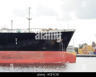 Hoher Strom (Schiff, 2009) IMO 9400801, Noordzeekanaal pic 6. Stockfoto