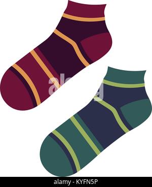 Bunte Socken. Vector Illustration Stock Vektor