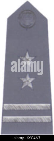 Ein Porträt oder Foto eines polnischen Offiziers mit Uniform- und Dienstabzeichen. Stockfoto