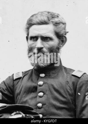 Ein historisches Foto oder ein Bericht von Captain James Madison Robertson, der während des Amerikanischen Bürgerkriegs 1862 in der 2. US-Artillerie (Batteries B & L) diente. Stockfoto