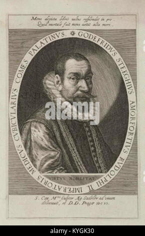 Rytec Aegidius Sadeler kolem 1570-1625 - Godfried Steeg, lekar cisare Rudolfa II. Stockfoto