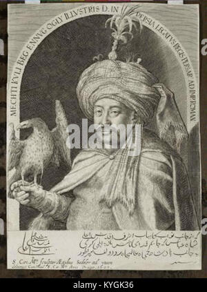 Rytec Aegidius Sadeler kolem 1570-1625 - Mehdi Kuli Betteln, persky vyslanec Stockfoto