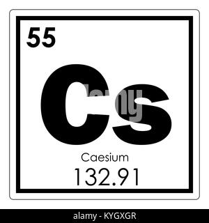 Cäsium chemische Element Periodensystem Wissenschaft Symbol Stockfoto