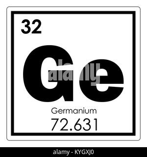 Germanium chemische Element Periodensystem Wissenschaft Symbol Stockfoto