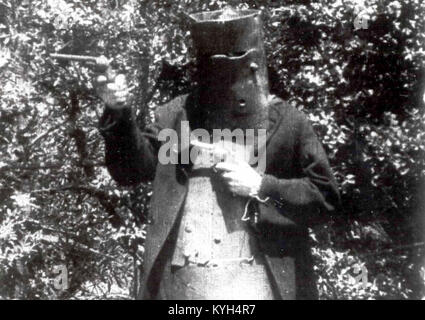 Darstellung von Edward 'Ned Kelly' durch einen Schauspieler spielen Ned Kelly in die Geschichte der Kelly Gang Spielfilm 1906 Stockfoto