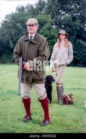 Richard Purdey, Vorsitzender des gunmakers James Purdey und Söhne, mit seiner Tochter Annika Stockfoto