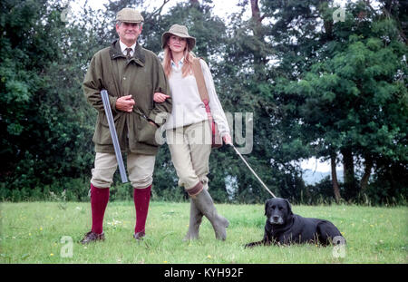 Richard Purdey, Vorsitzender des gunmakers James Purdey und Söhne, mit seiner Tochter Annika Stockfoto