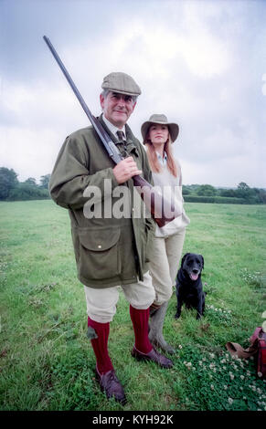 Richard Purdey, Vorsitzender des gunmakers James Purdey und Söhne, mit seiner Tochter Annika Stockfoto