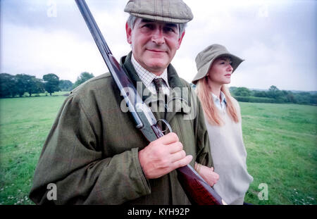 Richard Purdey, Vorsitzender des gunmakers James Purdey und Söhne, mit seiner Tochter Annika Stockfoto