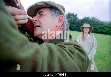 Richard Purdey, Vorsitzender des gunmakers James Purdey und Söhne, mit seiner Tochter Annika Stockfoto