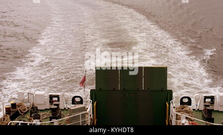 Stern von Gourock Caledonian MacBrayne Fähren Argyle mit dem vom Schiff aus Rothesay, Vereinigtes Königreich Stockfoto