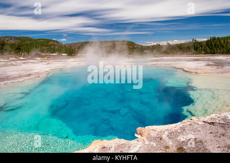 Sapphire Pool im Yellowstone National Park, Wyoming. Stockfoto