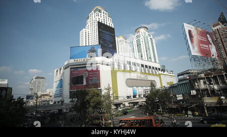 Strukturen und Gebäude in der Siam Square Gegend von Bangkok Thailand Stockfoto