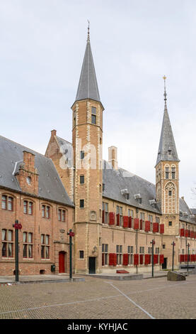 Landschaft um Abtei Middelburg in Middelburg in der niederländischen Provinz Zeeland Stockfoto