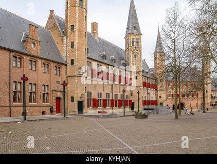 Landschaft um Abtei Middelburg in Middelburg in der niederländischen Provinz Zeeland Stockfoto