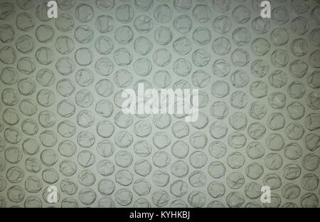 Transparenter Kunststoff wickeln mit Luftblasen Stockfoto