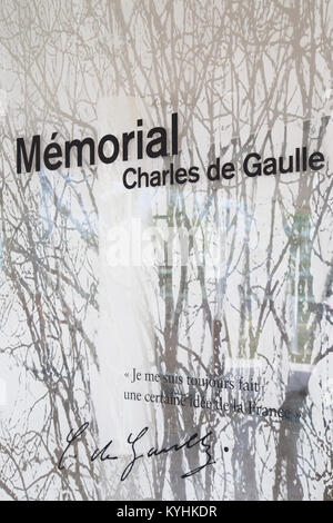 Frankreich, Haute-Marne (52), Colombey-les-Deux-Églises, Mémorial Charles de Gaulle // Frankreich, Haute-Marne, Vitry-le-François, Charles de Gaulle M Stockfoto