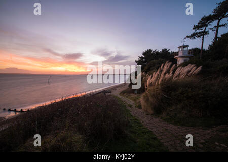 Das Millenium Leuchtfeuer Leuchtturm in Lepe in Hampshire. Stockfoto