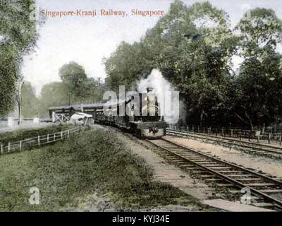 Singapore-Kranji Eisenbahn, Singapur, mit Hunslet eine Klasse Lok 4-4-0 T Stockfoto