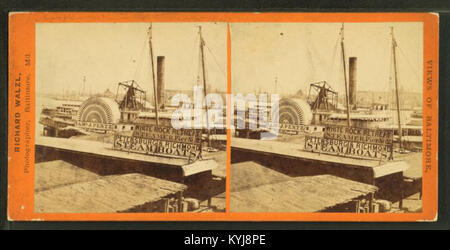 Dampf Boot Wharf und Federal Hill, von Richard Walzl Stockfoto