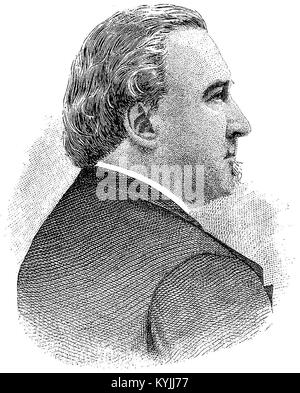 Seite aus „Histoires des Canadiens-francais“ von Benjamin Sulte, die historische Ereignisse in der französisch-kanadischen Geschichte zwischen 1608 und 1880 behandelt. Stockfoto