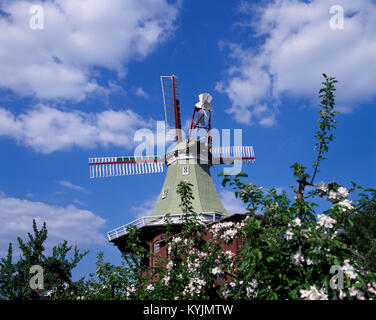 Mühle Venti Amica in Twielenfleth in der Nähe von Stade, Altes Land, Niedersachsen, Deutschland Stockfoto