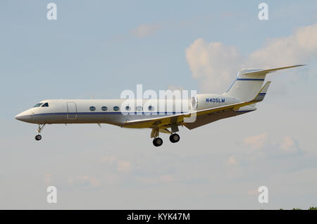 Gulfstream V GV G-V N405LM, betrieben von Lockheed Martin und landete bei der RAF Fairford. Business Jet. Bizjet Stockfoto