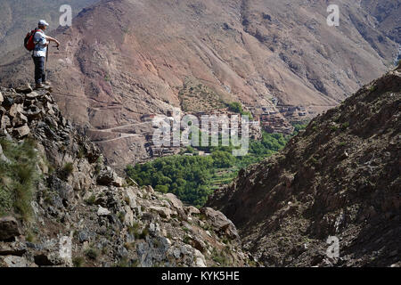 Berberdorf, Atlas Gebirge, Provinz Al Haouz, Marokko Stockfoto