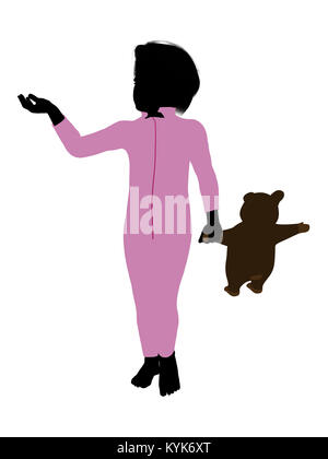 Peter von Peter Pan Abbildung Silhouette auf weißem Hintergrund Stockfoto