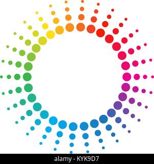 Abstrakte bunten Rasterpunkte. Logo Design Element. Vector Illustration Stock Vektor