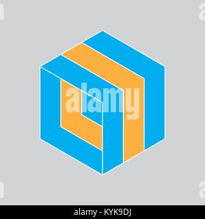 Zusammenfassung Einfache cube für Logo Design. Vector Illustration Stock Vektor