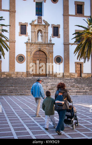 Ronda ist eine Stadt in der spanischen Provinz Malaga, in der autonomen Gemeinschaft von Andalusien, Iglesia De Nuestra Señora De La Merced Ronda Stockfoto